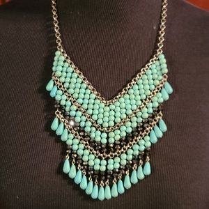 Faux turquoise necklace